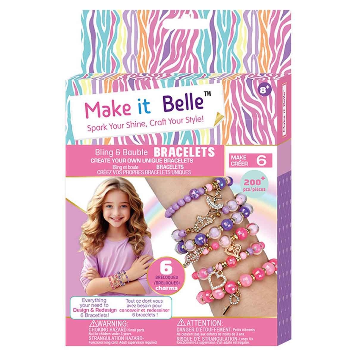 ميك إت بيل مجموعة أساور خيالية وقلوب للتصميم الذاتي، للبنات، من عمر 8 إلى 10 سنوات