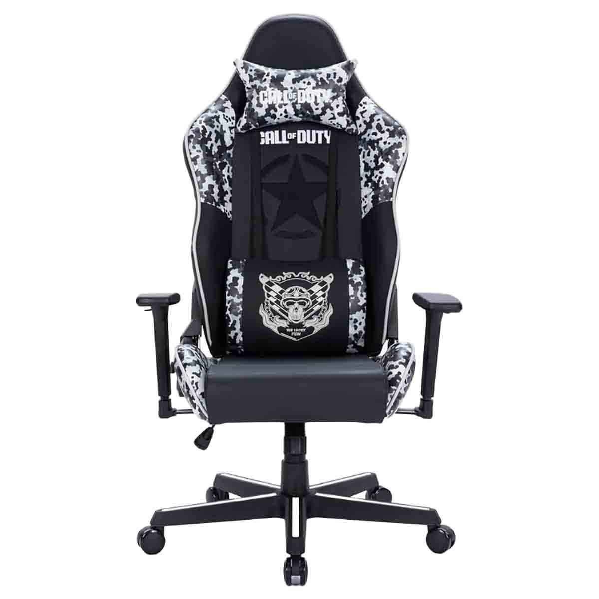جيم أون كرسي ألعاب Call of Duty باللونين الأسود والأبيض