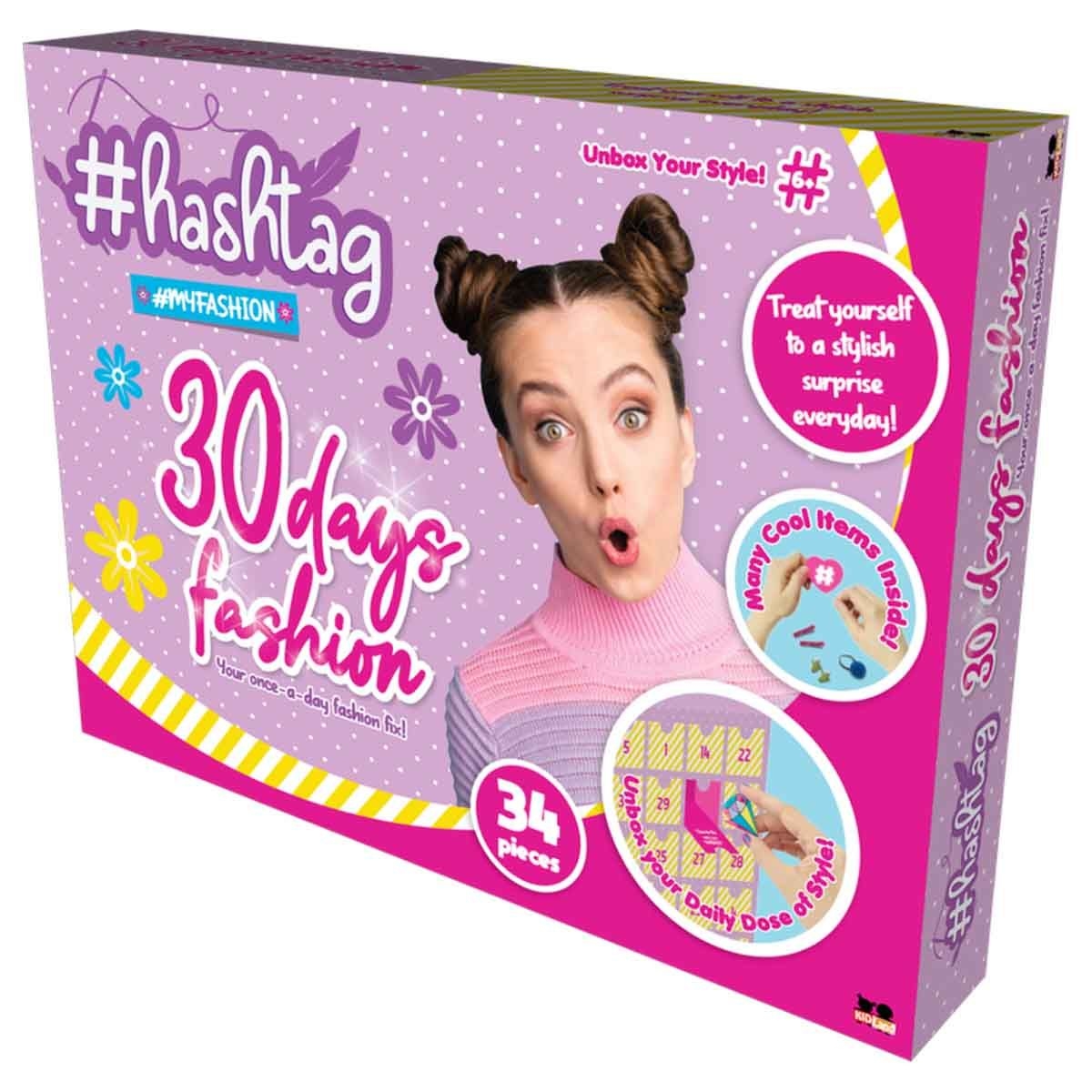 هاشتاغ طقم حِرف أزياء لمدة 30 يومًا للبنات، 5-7 سنوات