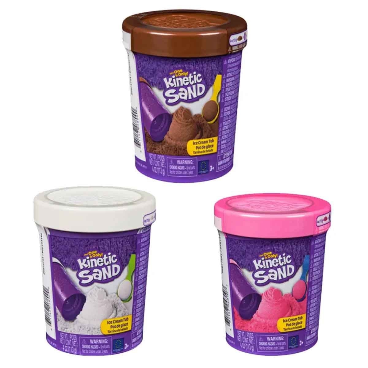 كينتيك سان رمل لعب متنوع داخل علبة آيس كريم للجنسين من 3 إلى 4 سنوات