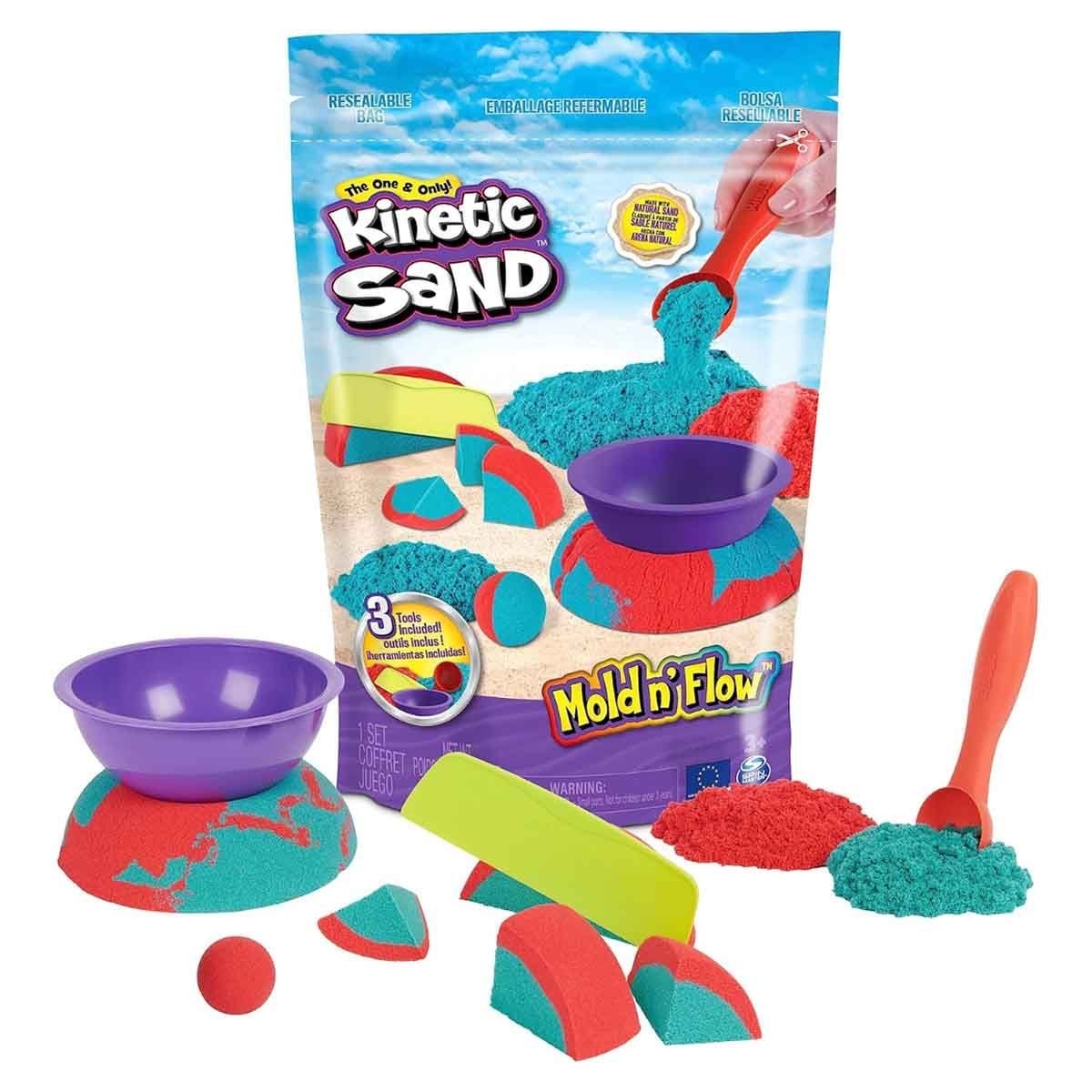 كينتيك سان رمل لعب أحمر وتيلي 1.5lb مع إكسسوارات للجنسين من 3 إلى 4 سنوات