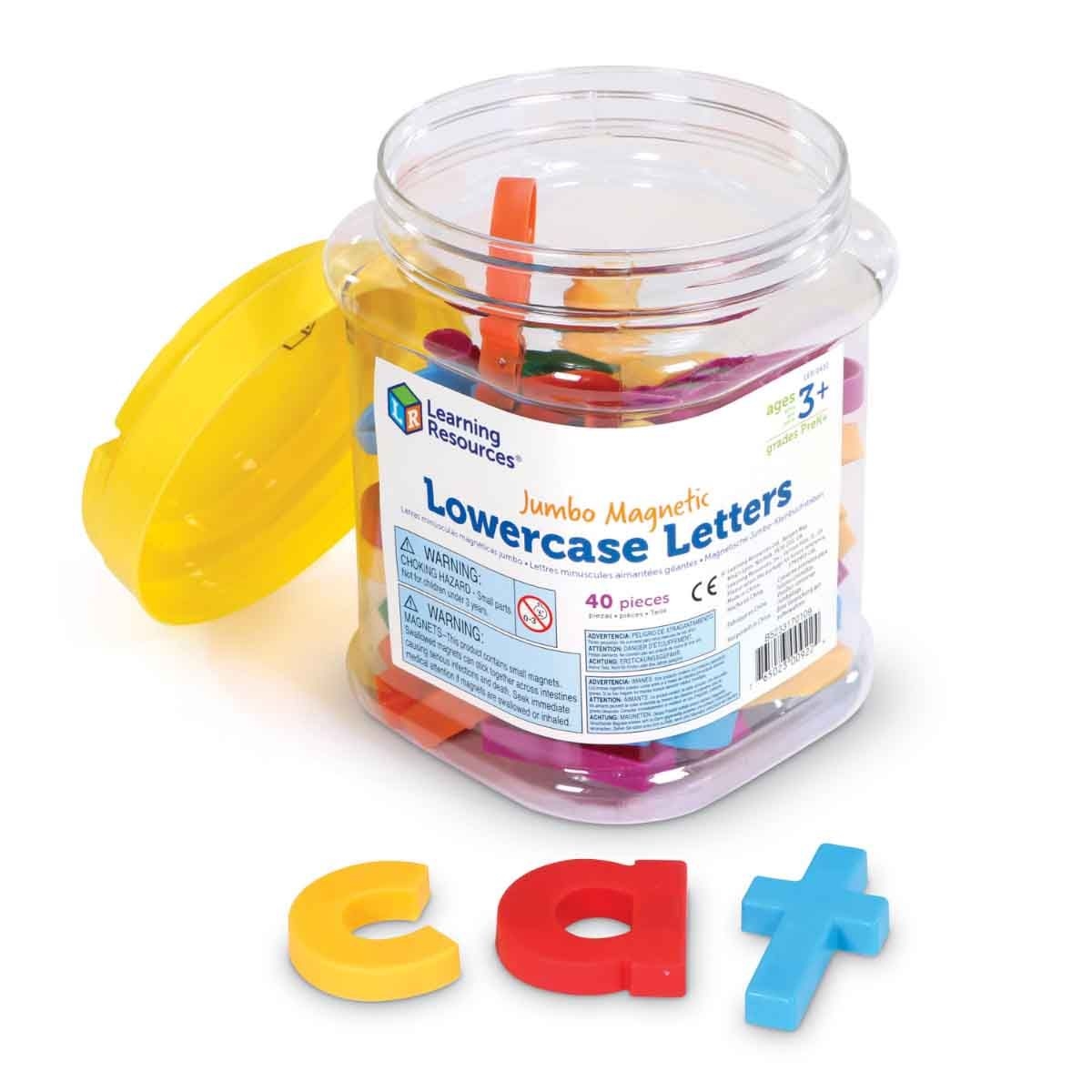 Learning Resources 40-Piece Jumbo Lowercase Magnetic Letters Set Unisex, 3-4 Years
