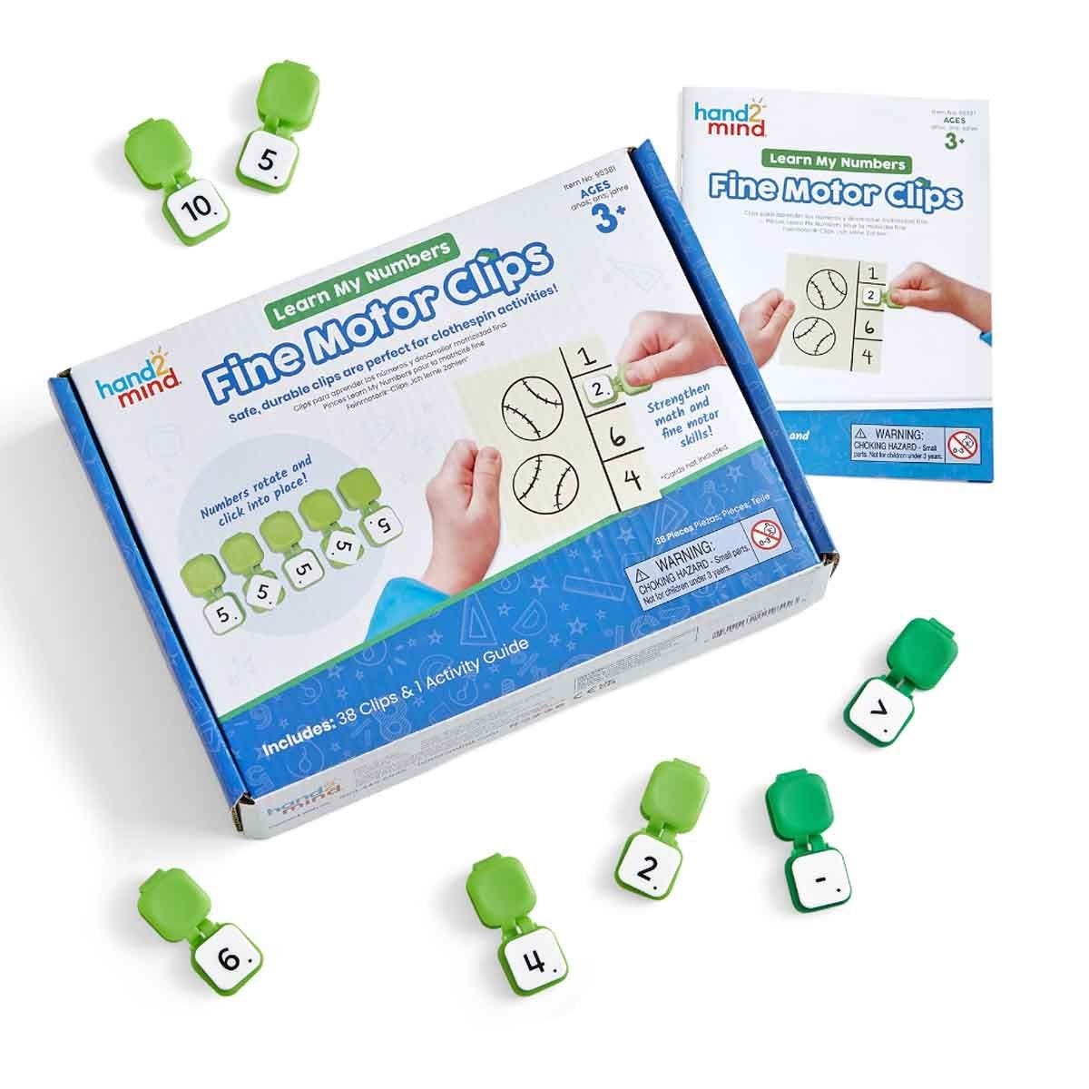 ليرننغ ريسورسز مشابك المهارات الحركية لتعلم الأرقام للجنسين، 3-4 سنوات