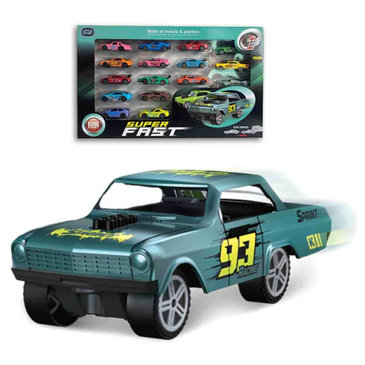 ليتل ستوري مجموعة ألعاب سيارات دايكاست منزلقة 16 قطعة للجنسين، عمر 3-4 سنوات