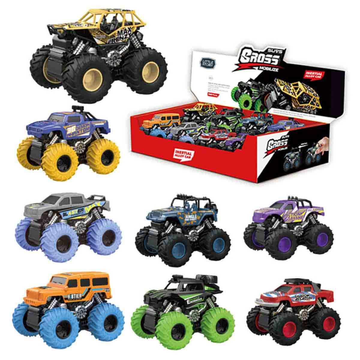 ليتل ستوري مجموعة 8 سيارات لعبة 4x4 بالقصور الذاتي للجنسين، عمر 3-4 سنوات