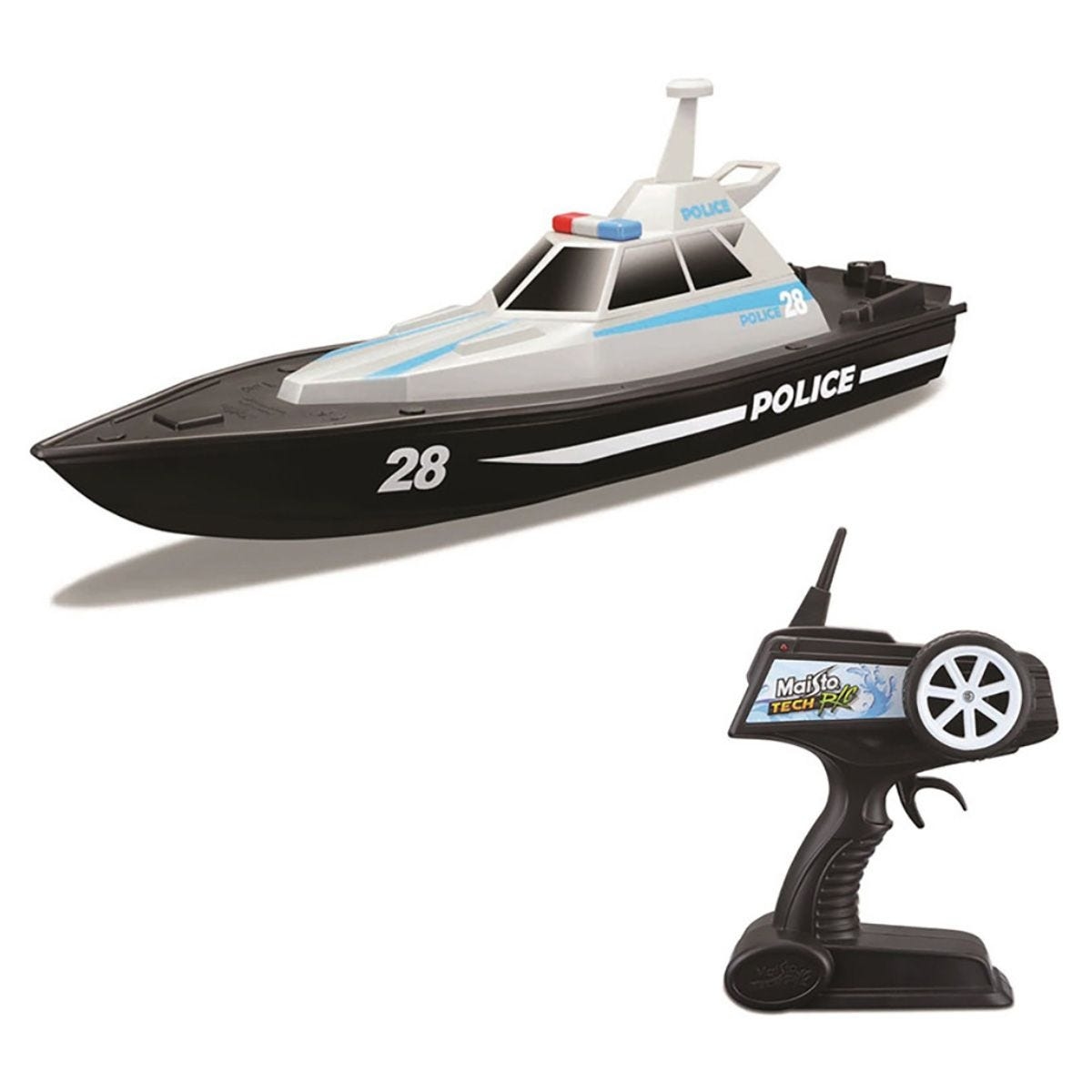 مايستو مركبة قارب شرطة R/C بتردد 2.4 غيغاهرتز للأولاد، 8-10 سنوات
