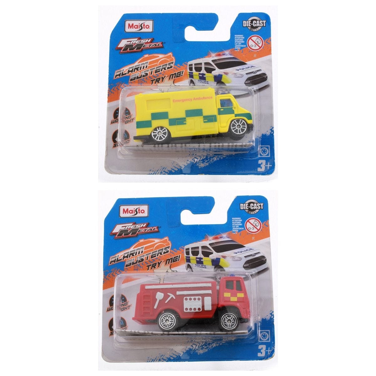 مايستو سيارات مصبوبة معدنية متنوعة أليرم باسترز للأولاد، 3-4 سنوات