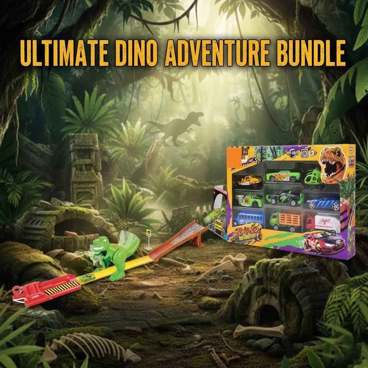 مايستو مجموعة مسار هروب الديناصور مع سيارة دايكاست مغامرة الديناصور، للأولاد، 3-4 سنوات