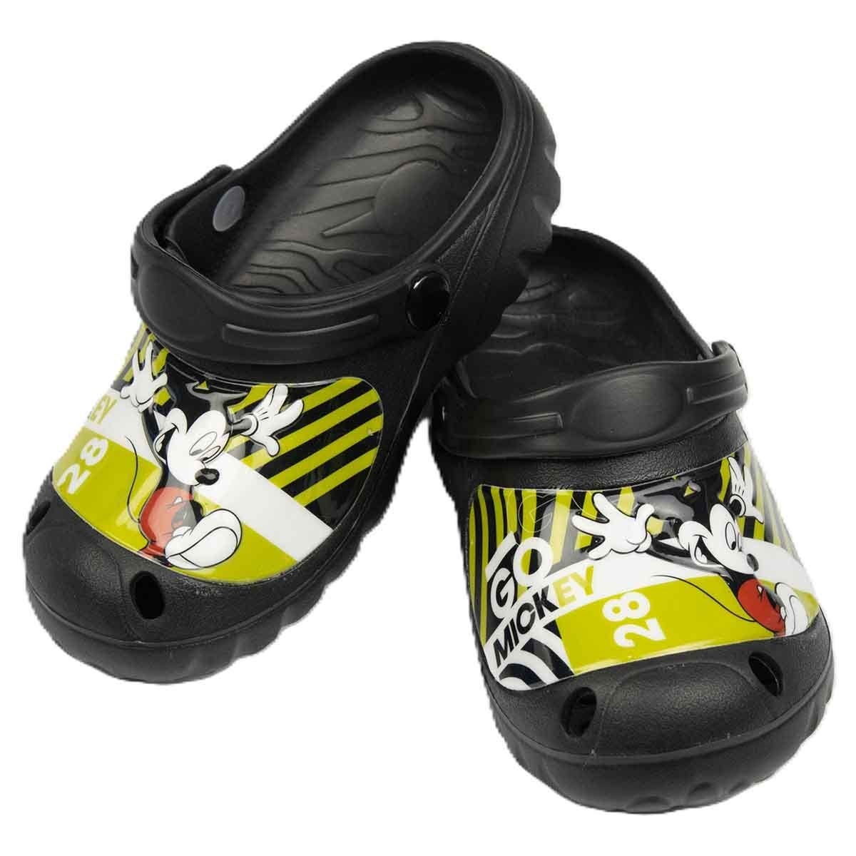 ميكي ماوس صنادل خفيفة مريحة للأطفال باللون الأسود