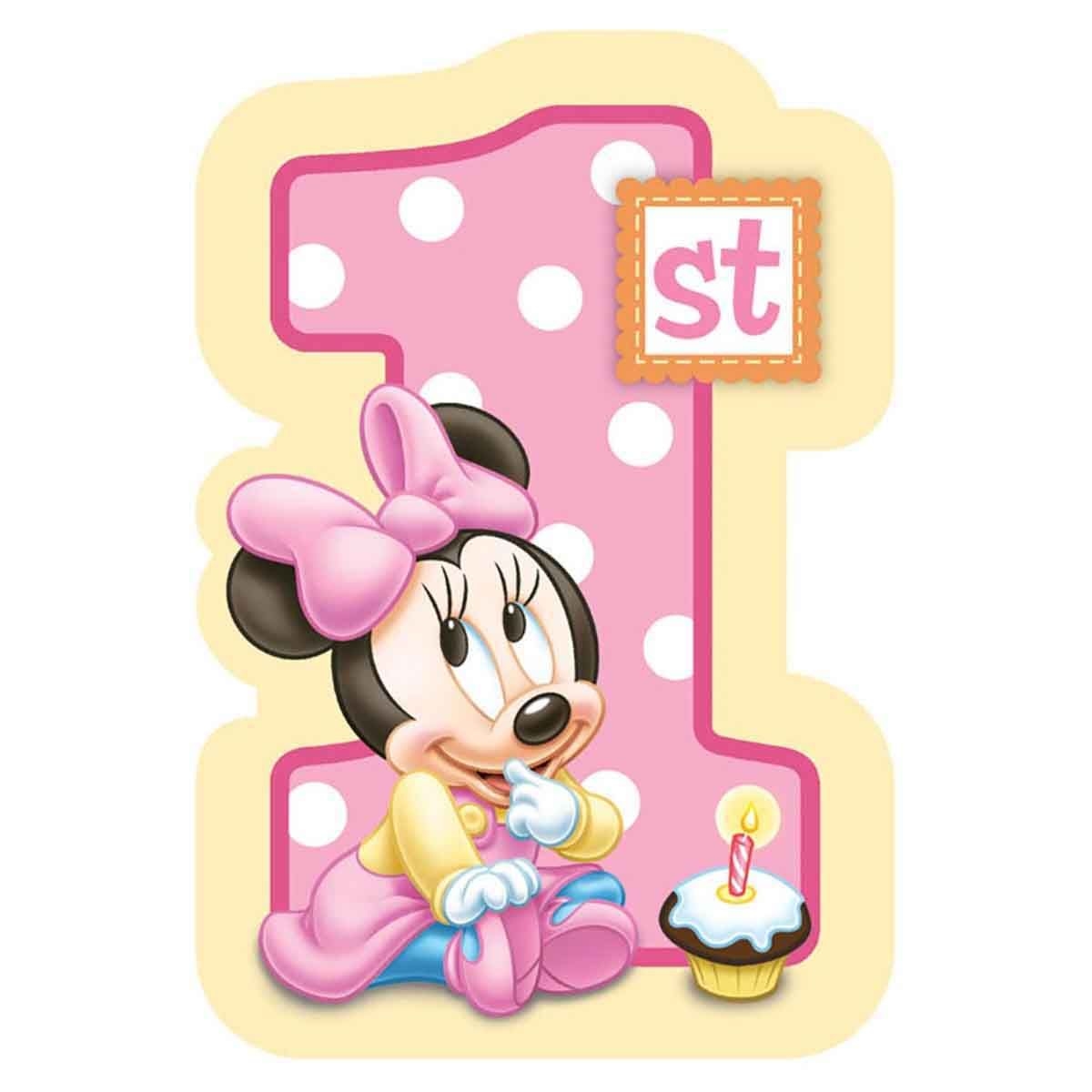 ميني ماوس مجموعة 8-قطع دعوات عيد ميلاد أول