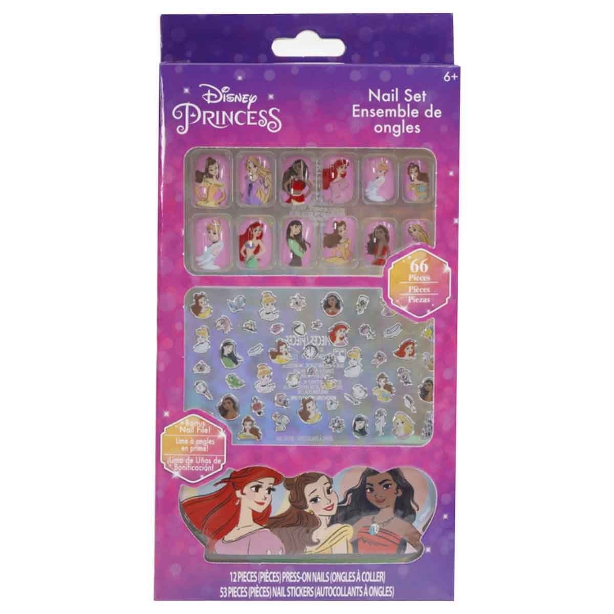 ديزني برينسيس مجموعة فن الأظافر للبنات، من عمر 5-7 سنوات