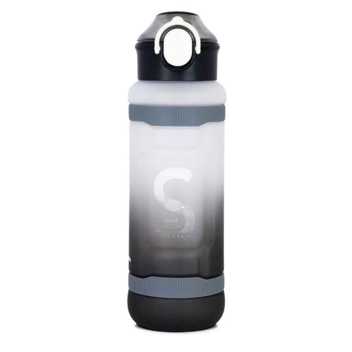 نوفا كيدز زجاجة ماء 1000 مل باللون الأسود مع شفاط