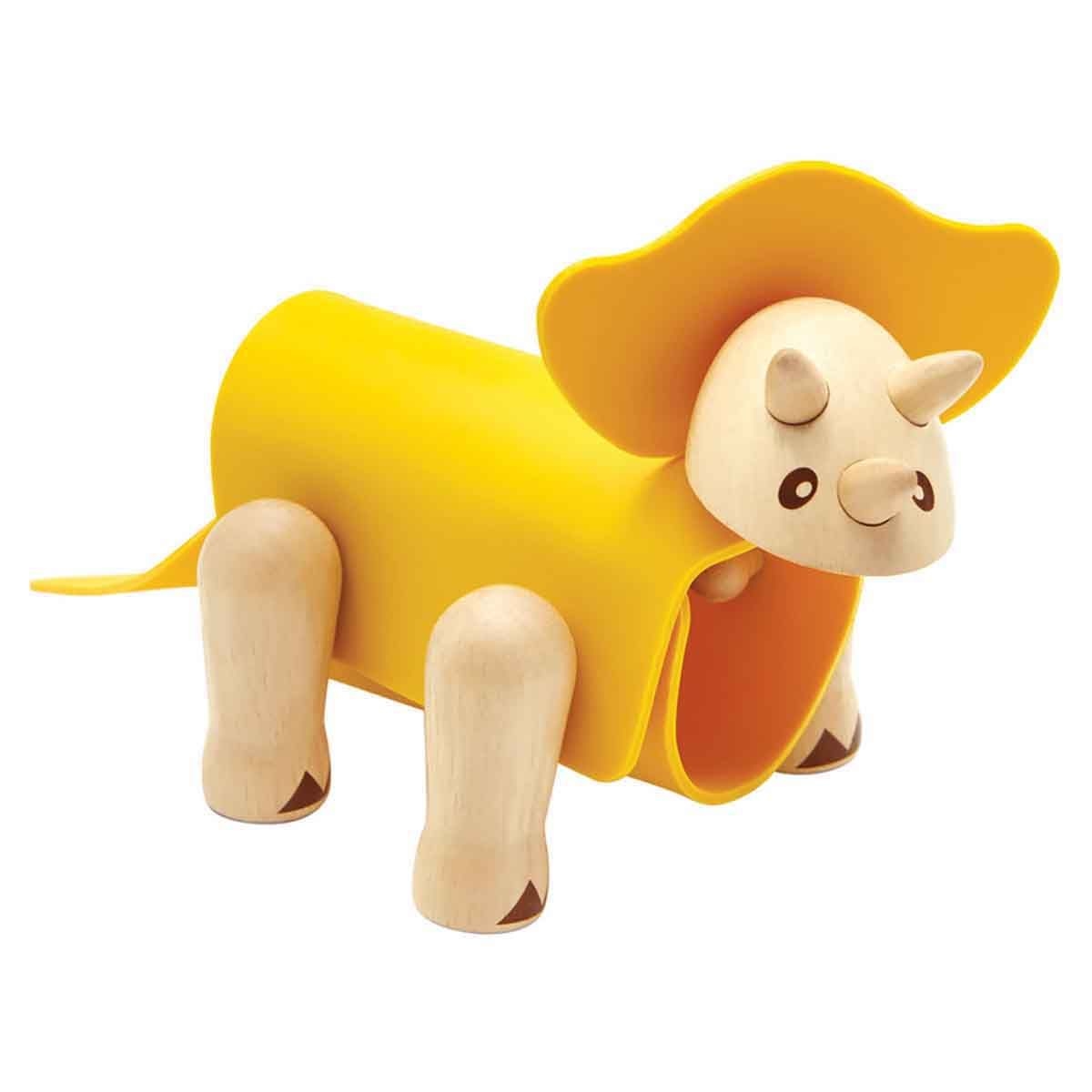 بلان تويز مجسم تريسيراتوبس خشبي افعلها بنفسك للجنسين 3 - 4 سنوات