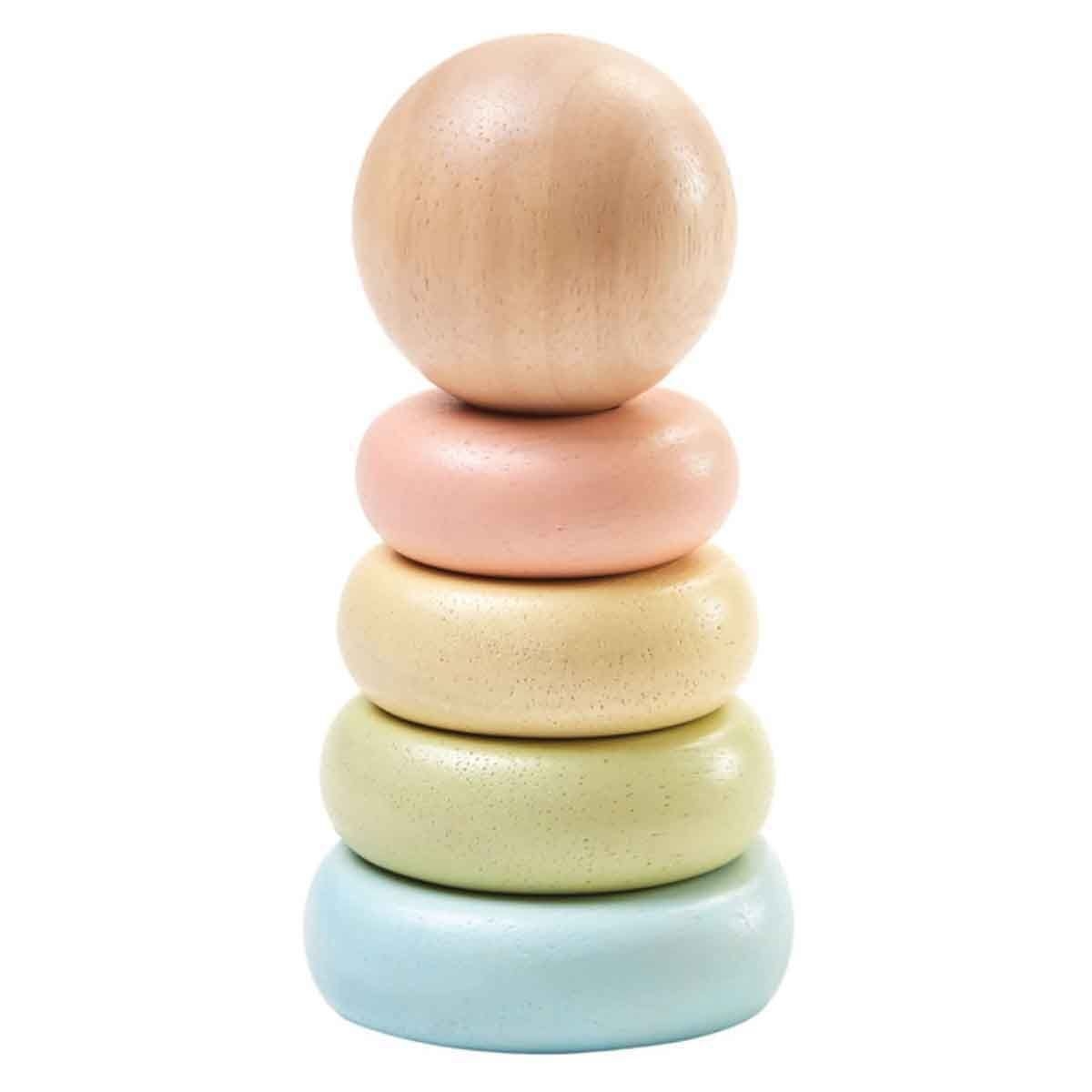 بلان تويز أول حلقة تكديس خشبية للأطفال الصغار 0 - 2 سنوات