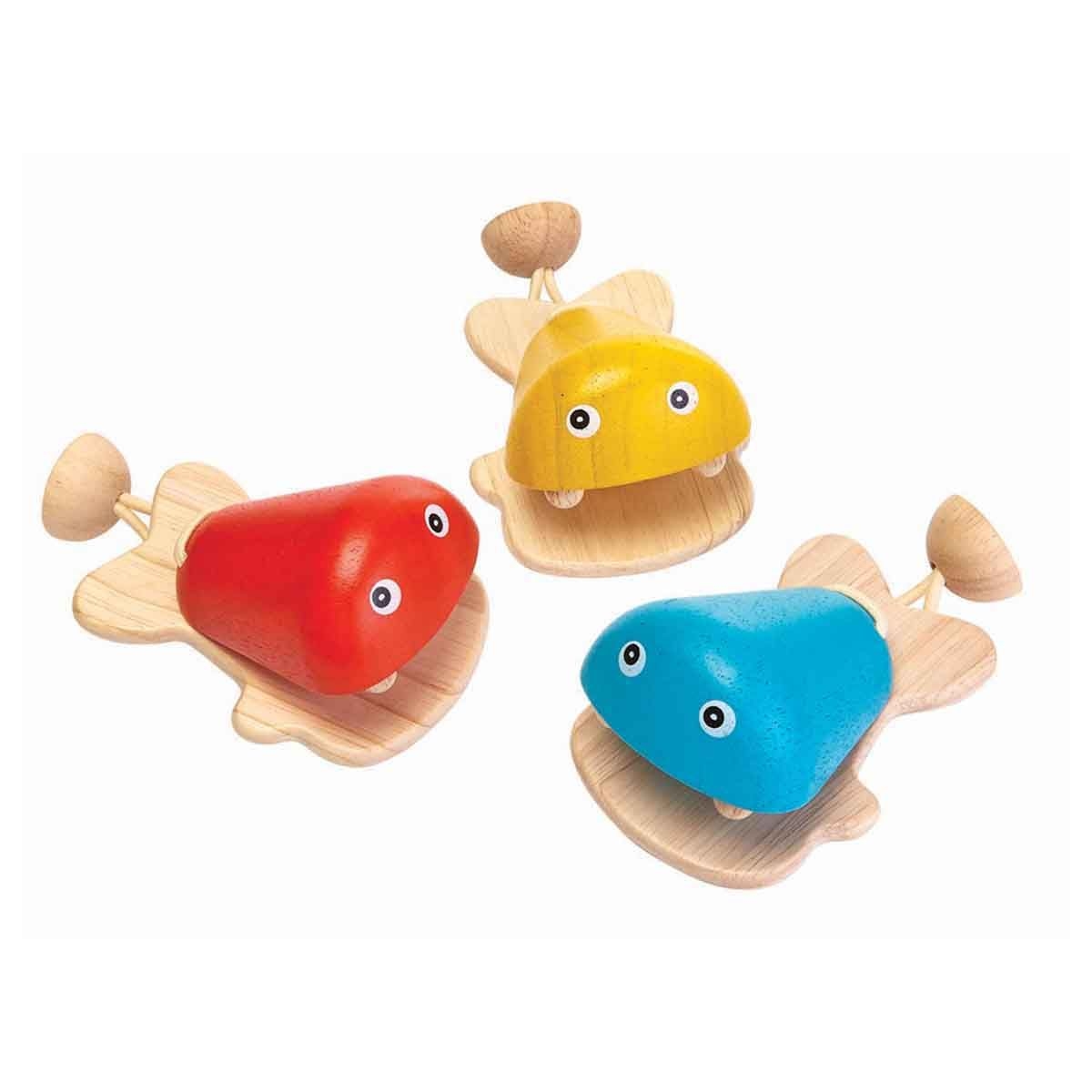 PlanToys Wooden Fish Castanet Musical Toy Unisex, 3-4 Years