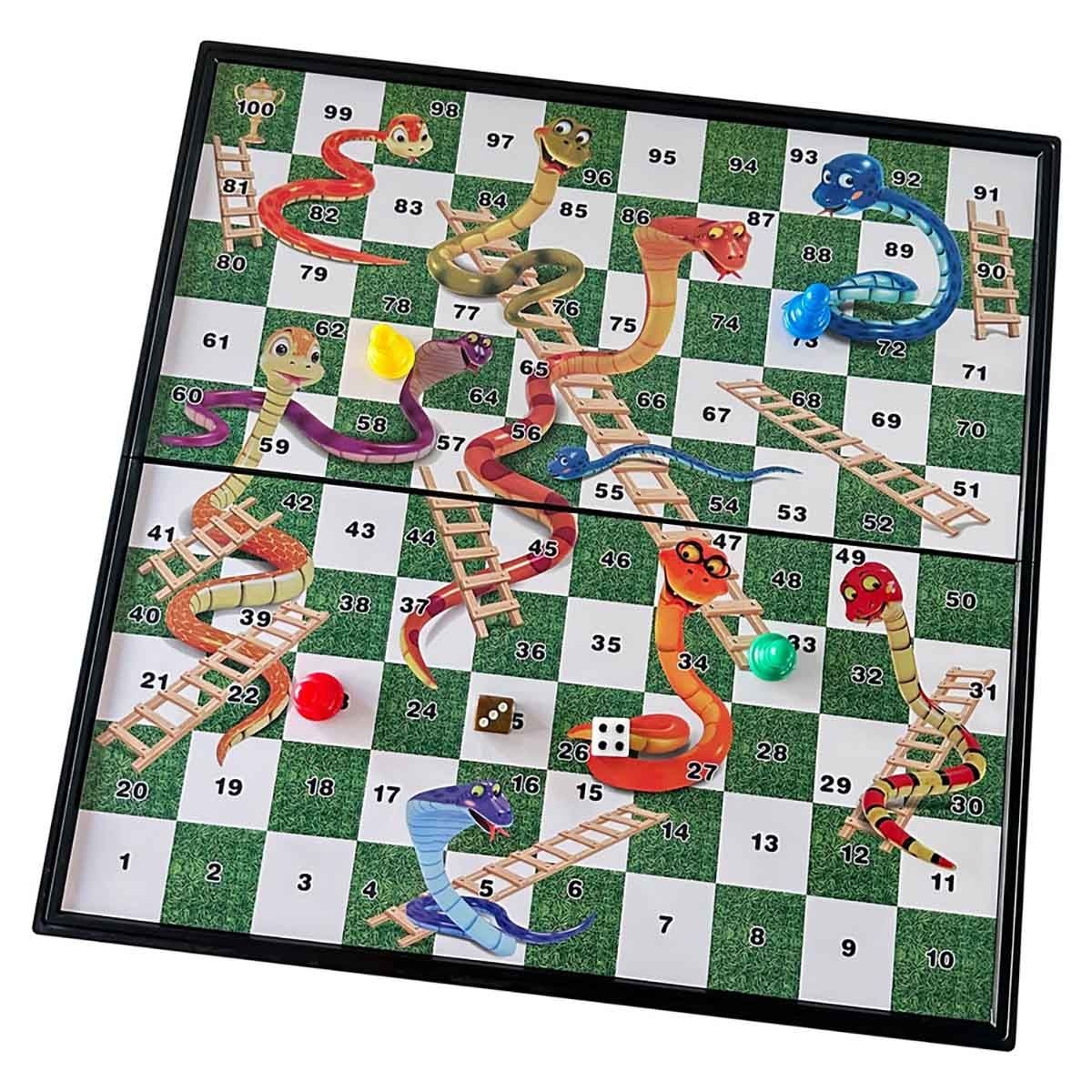 شيونغ باي تويز لعبة مغناطيسية الثعابين والسلالم للجنسين، عمر 3-4 سنوات