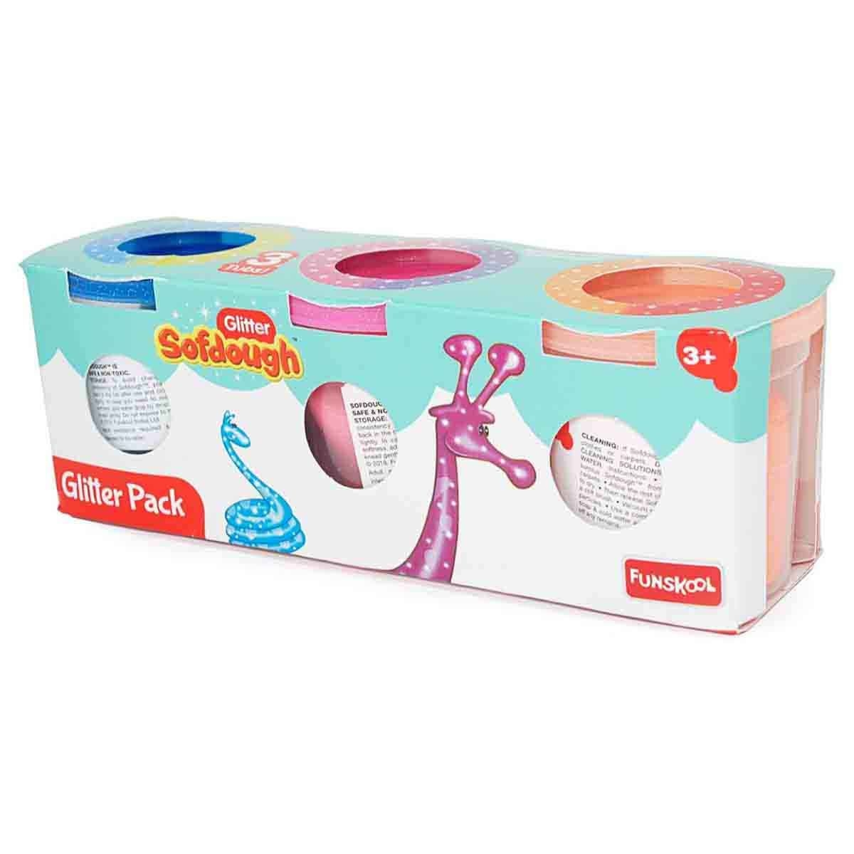 سوف دو مجموعة عجين لامعة عدد 3 للأولاد والبنات عمر 3-4 سنوات