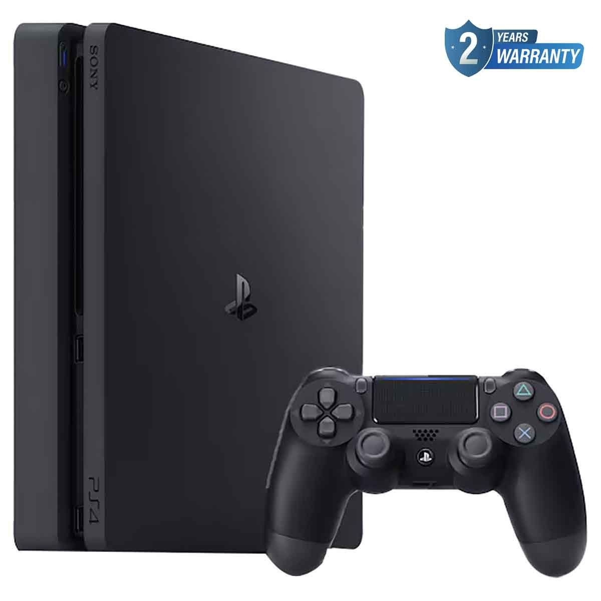 سوني بلاي ستيشن 4 سليم 500 جيجابايت مع وحدة تحكم أسود فاحم