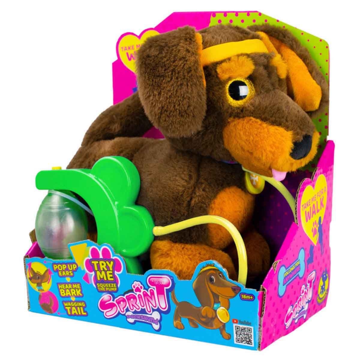 Sprint Pull-Along Dachsund Puppy Plush Toddler, 0-2 Years