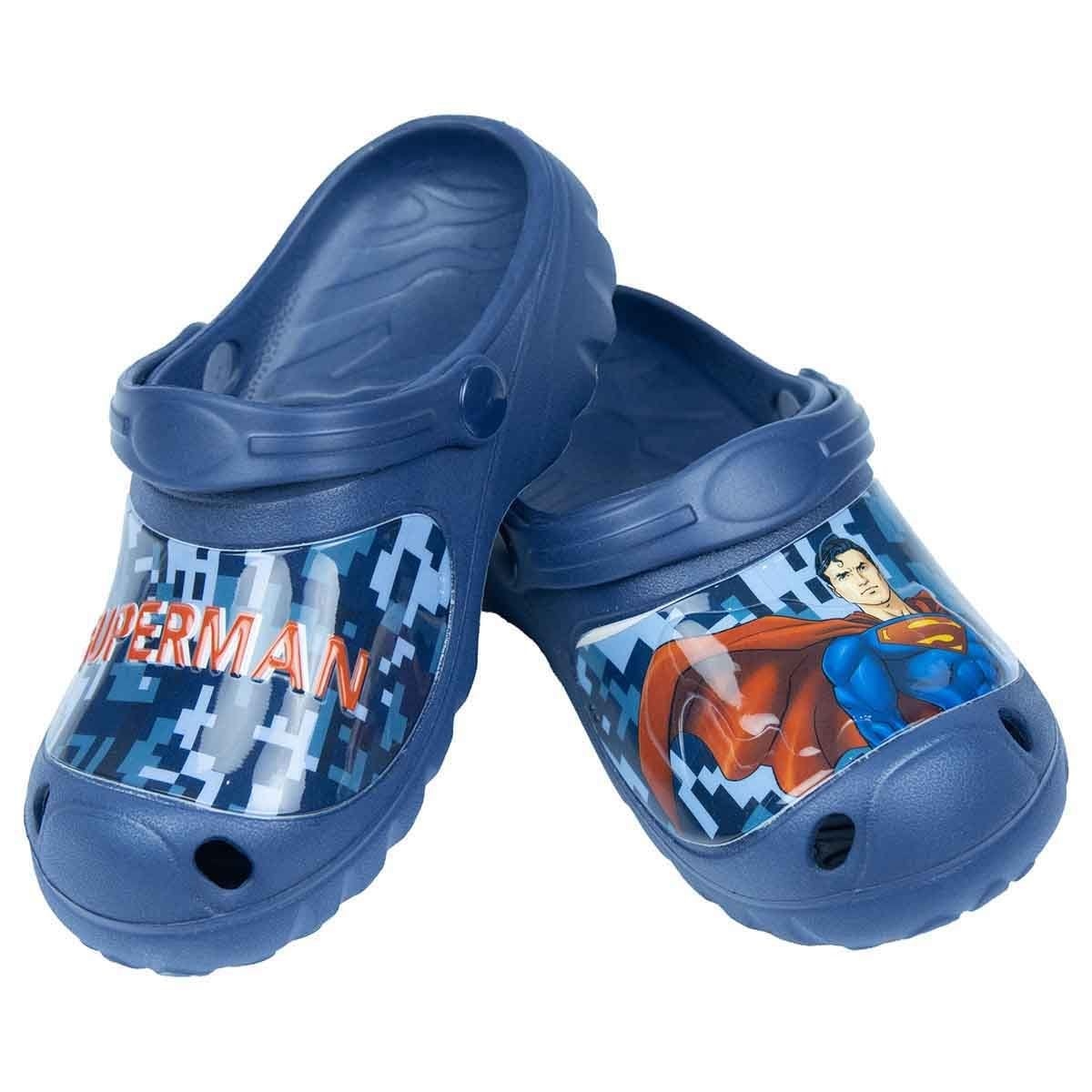Superman EU Dark Blue Lightweight & Comfortable Slip-On Sandals Kids Klogs Boys