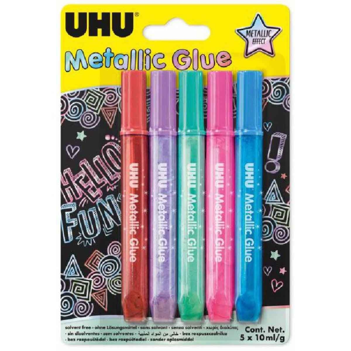 أوهو طقم غراء معدني ألوان متنوعة 5 قطع