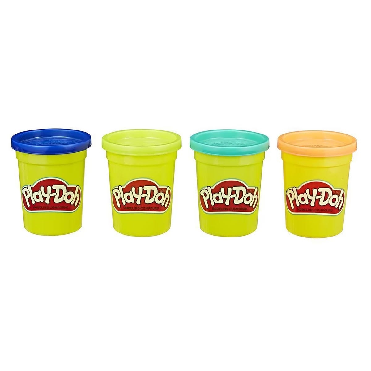 Play-Doh Wild Colours Dough Unisex, 3-4 Years, Pack of 4