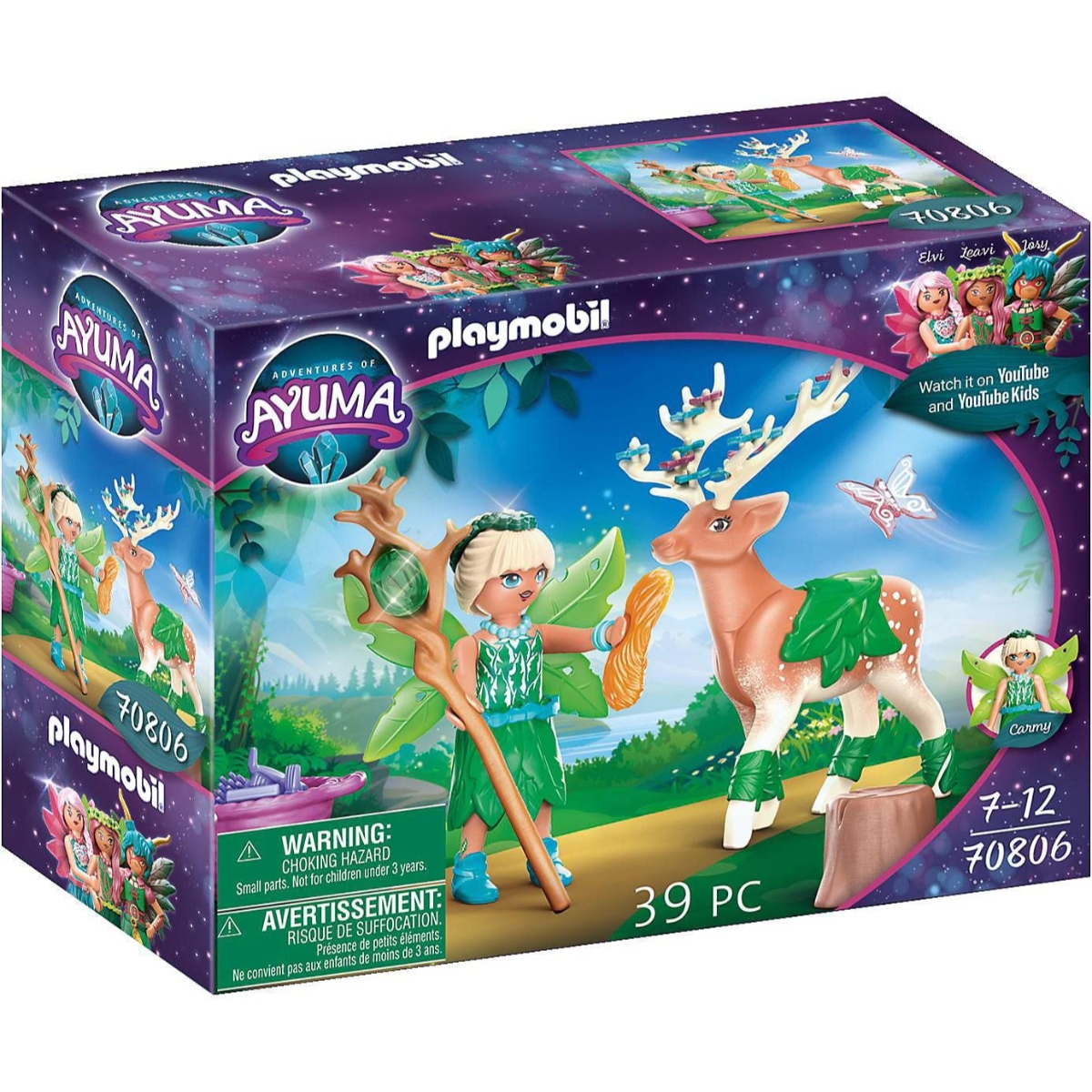 Playmobil Adventures of Ayuma Forest Fairy with Soul Animal Playset Unisex, 8-10 Years
