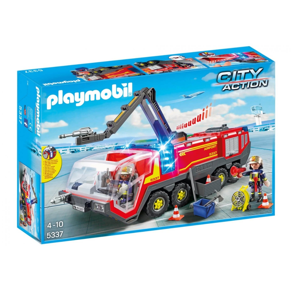Playmobil City Action Airport Fire Engine Playset Unisex, 5-7 Years